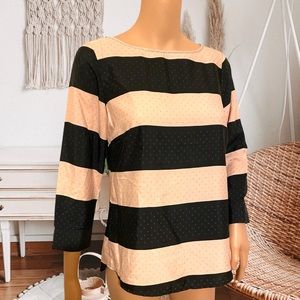 The Limited Women’s Shirt Pink & Black Thick Stripe